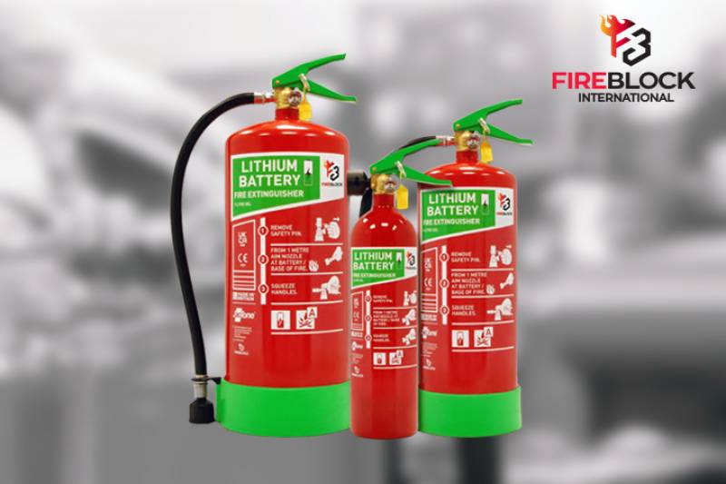 Fireblock Lithium Battery Fire Extinghisher